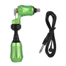 Caneta rotativa profissional para tatuagem, em aço inoxidável ajustável e autoclavável, com design ergonômico. Possui um motor potente e