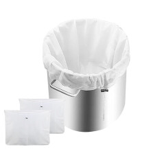 2 Pack 26x22in Large Reusable Fine Mesh Strainer Bag with Drawstring for Home Brewing, Jam, Nut Milk