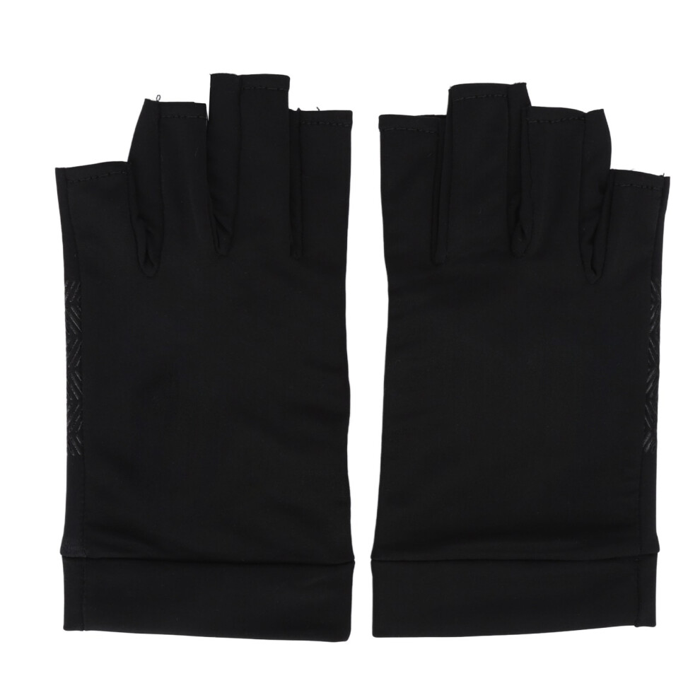 Ice Silk Fingerless Gloves, Sun Protection Summer Gloves, Non-Slip Design For Men Women, Lightweight & Breathable Mittens For Halloween Parties