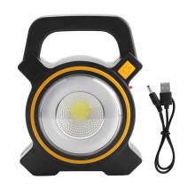Lampada da campeggio a LED ricaricabile, faretto portatile con LED COB ad alta luminosità per emergenze, giardinaggio e campeggio.