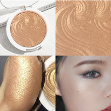 Highlighterpoederpalet voor gezicht en lichaam, transparante glinsterende make-up met een natuurlijke look en een subtiel glittereffect, langdurige,