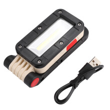 Draagbare, oplaadbare werklamp, noodreparatiezaklamp met draaibare magnetische voet, hoogwaardig ABS-kunststof, premium LED-lampje, ideaal voor op
