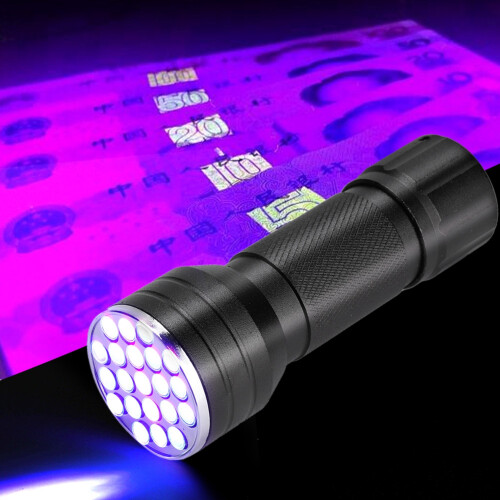 Φακός UV αλουμινίου, μαύρο φως Bright21Led για ιατρικές συσκευές, απολύμανση, 2