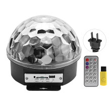 Bola de Discoteca com Luzes de Palco Ativadas por Som, Giratórias e Multicoloridas, Ideal para Decoração de Halloween, Natal e Bar. Perfeita para