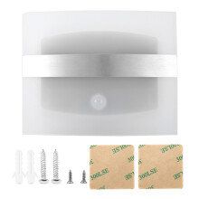 Applique da parete a LED in alluminio, mini luci con sensore di movimento in stile moderno e semplice per giardini, cortili, adatte per strade,
