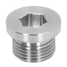 Threaded Oxygen Sensor Bung Plug, Reusable, Can Be Screwed Into The O2 Sensor, M18 x 1.5 Universal Size Stainless Steel Fitting for Exhaust Port