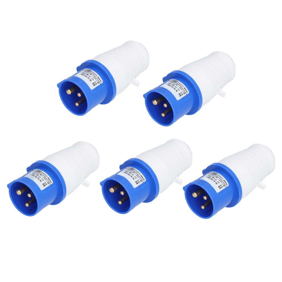 5Pcs 3Pin Industrial Connector 16A 220V 250V Ip44 For Indoor/Outdoor 7891377547235