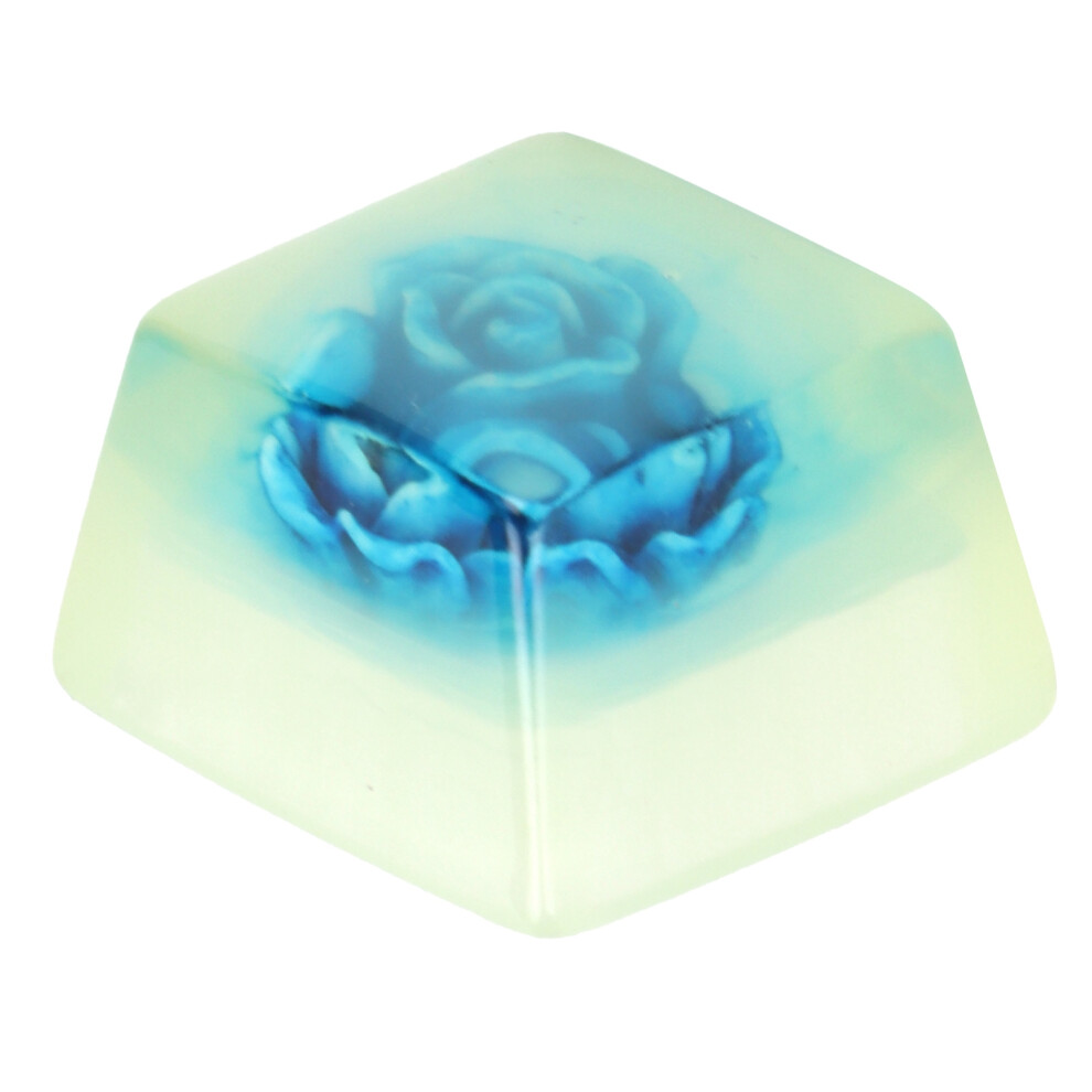 Handmade Resin Keycap Rose Corrosion Resistant For Mechanical Keyboard White 7621377547573