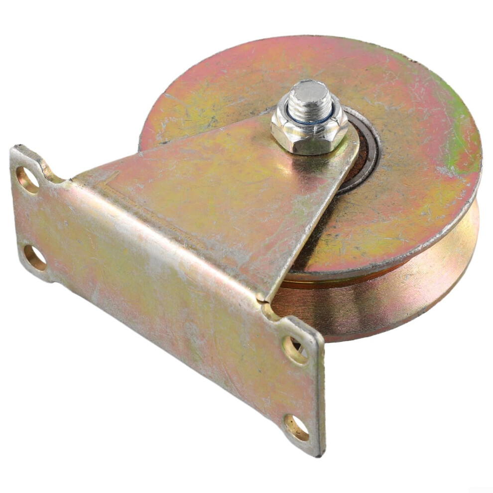 Strong Steel Cable Pulley Smooth Rotating Dual Ball Bearings 95Mm 200Kg Load Capacity Steel Construction 9199774253413
