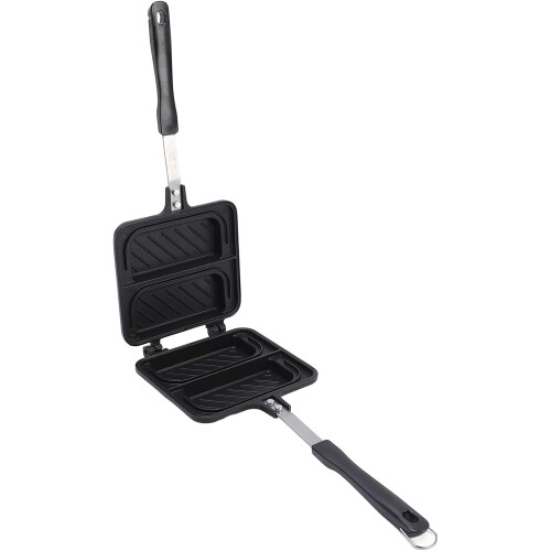 Sandwich Maker with Fast Even Heating and Sealing Function, Nonstick Panini Press for Home or Camping 2
