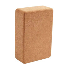 Yoga Block Cork, Natural Cork Block, Single Block, Soft Supportive Squat Wedge For Yoga And Exercise