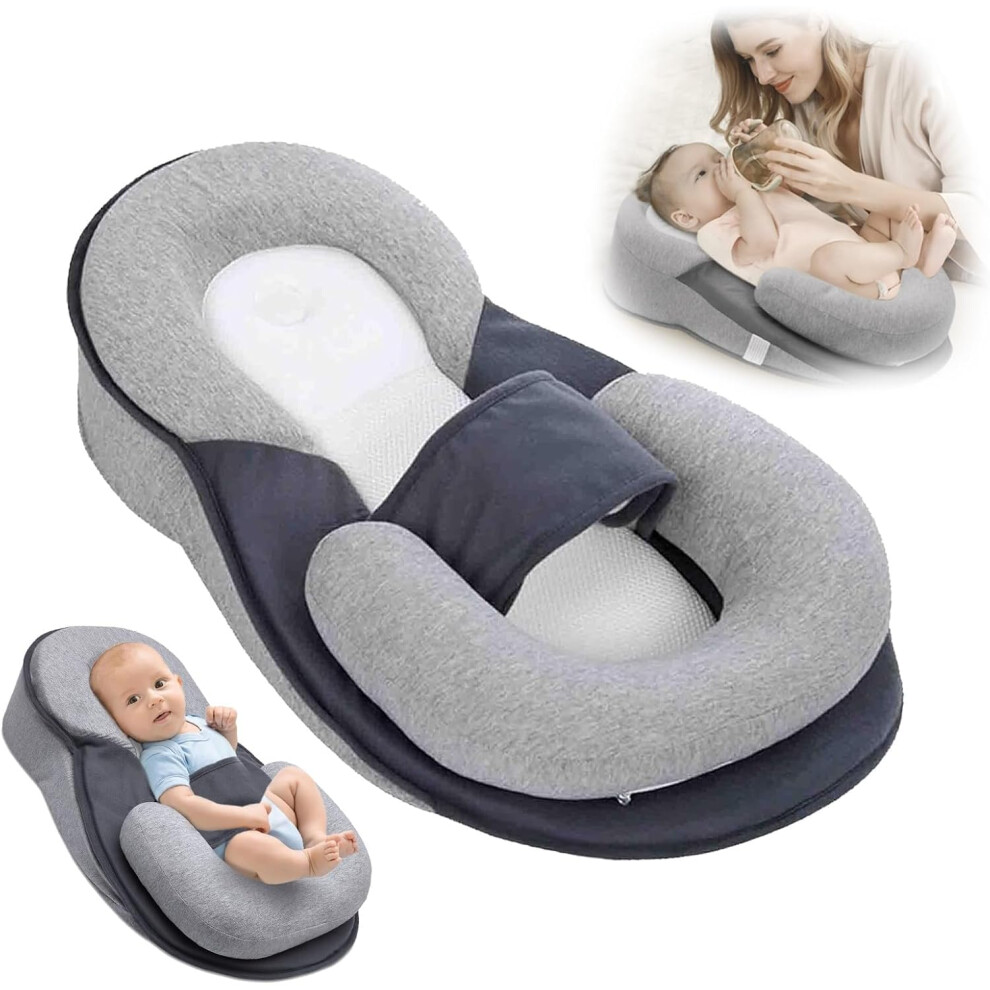 Children Feeding Support Pillow For Reflux Babies Detachable Nursing Pillow For Spitup Reduction And Sleep Aid Grey