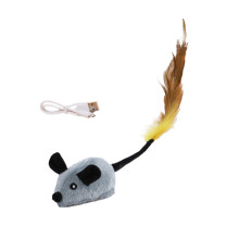 Elektrische muis Huisdierspeeltje voor katten Teaser-Grijs