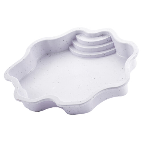 Large Soaking Dish Box with Ramped Tortoises-marble white
