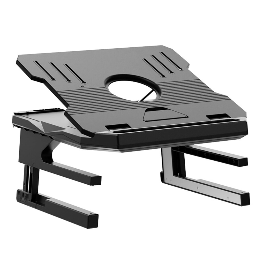 Space Saving Foldable Laptop Riser With Rotating Base, 3 Height Positions, Compatible With 1016 Inch Laptops Black 9347817847345