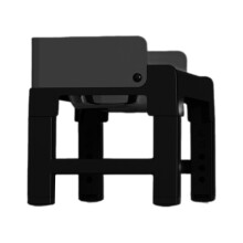 Height Adjustable Dog Feeder Waterer Puppy Food Bowl Slow-Black