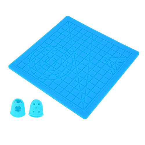 3D Design Mat Durable Elastic Flexible Silicone Template Pad with Finger Caps