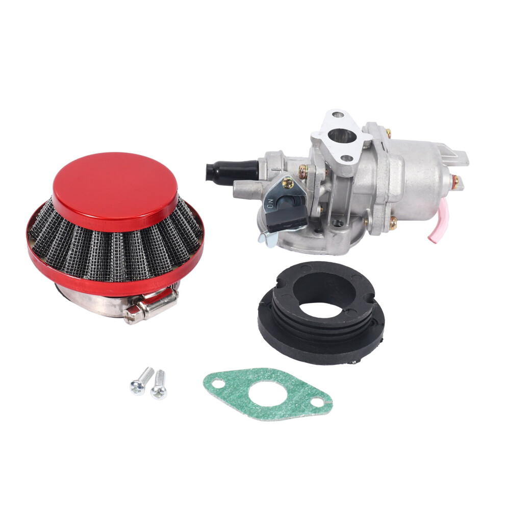 Carburetor Carb Carby + Air Filter + Stack For 2 Stroke 47Cc 49Cc Engine Parts Moto Kids Atv Quad Dirt Pocket Bike Minimoto Red 6033936802589