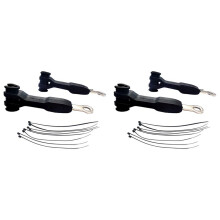 2X 1101255 Front Brake Anchor Brake Hose Bracket Separator for JK JL 2007-2023 2 4 Doors (Black)