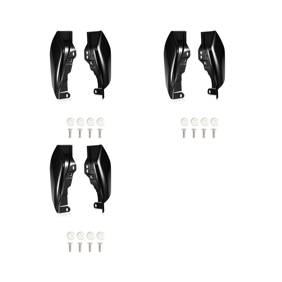 6X Gloss Mid-Frame Air Heat Deflector For Touring Electra Glide Street Road Glide Fltrx Cvo 2017-2022 Black 6031636133927
