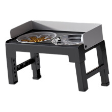 2 in 1 huisdier grote hondenwatervoerbak Slow Feeder Set-Grijs