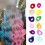 Extension per capelli a clip multicolore con parte frontale senza cuciture e materiale resistente al calore, eleganti e resistenti per feste a tema e 5