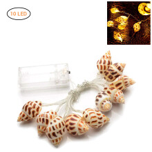 Battery Operated Waterproof Lights, 10 Individual Sea Shell Designs Coastal Style Night String Lights for Indoor Decor Ideal for Bathrooms Holiday
