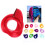 Extension per capelli a clip multicolore con parte frontale senza cuciture e materiale resistente al calore, eleganti e resistenti per feste a tema e 6