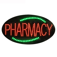 Pharmacy Sign Lamp 38 x 68.5 cm Dispensary LED Neon Sign, Acrylic Panel and ABS Back Cover, 3 Modes, Clinic Drugstore