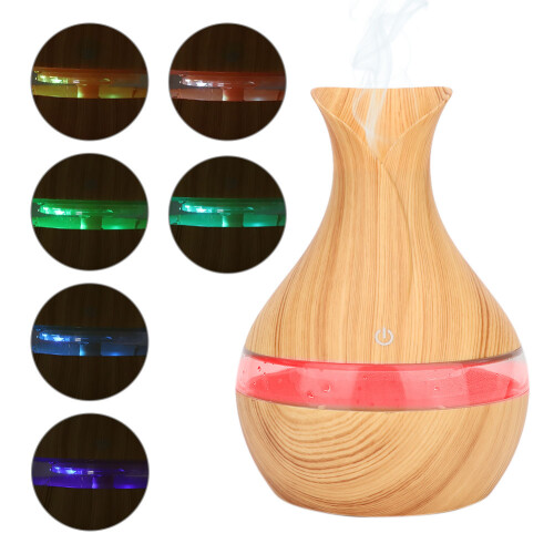 Kølig Mist Luftfugter med Farveskiftende LED-lys, Stille Aromaterapi Oliediffuser, USB-drevet Indendørs Diffuser for Forbedret Luftkvalitet, 2