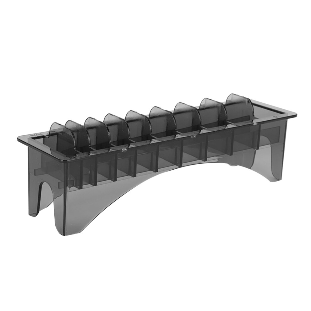 Clipper Guard Organizer 10Slot Hair Clipper Comb Holder with Clear Lid for Salon and Home