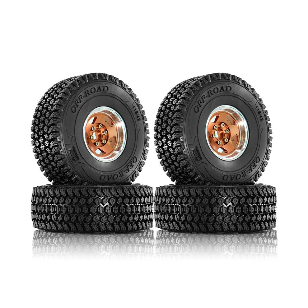 4Pcs 116Mm Off Road Buggy-Tires Wheel 12Mm Hex Hubs For 1/10 Rc Racing Car 4Wd Nitro Hpi/Hsp/Bazooka// Red 6033149746724