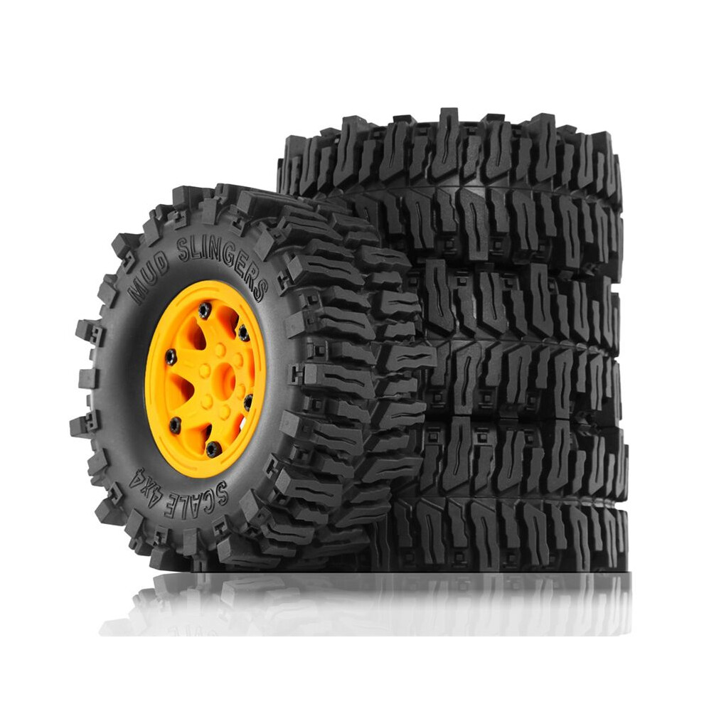 4Pcs 130Mm 2.2Inch Beadlock Wheel Rim Rubber Tire Set For 1/10 Rc Crawler Car Axial Scx10 Wraith Rr10 Capra Rbx10 Trx4,B 6032766525590