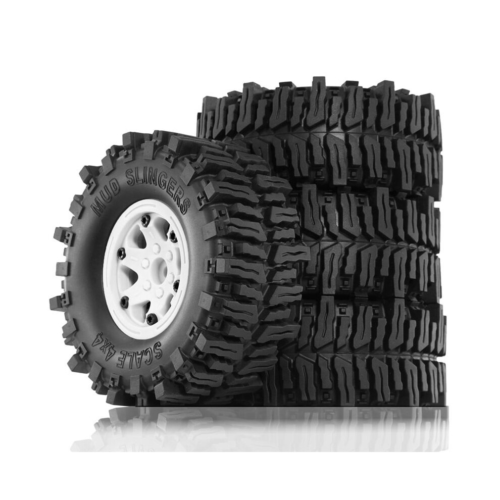 4Pcs 130Mm 2.2Inch Beadlock Wheel Rim Rubber Tire Set For 1/10 Rc Crawler Car Axial Scx10 Wraith Rr10 Capra Rbx10 Trx4,D 6032431139831