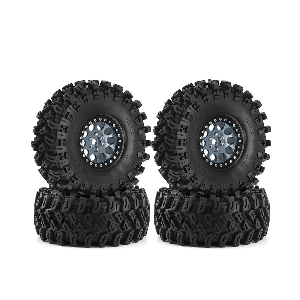 4Pcs 136Mm 1.9Inch Metal Beadlock Wheel Rim Rubber Tire Set For 1/8 1/10 Rc Crawler Car Trx4 D90 D110 Axial Scx10 D 6032702275855