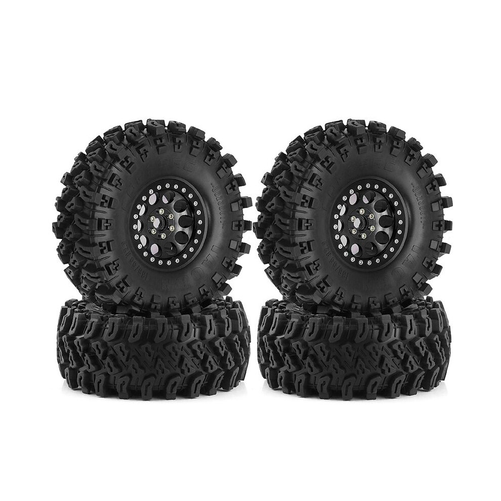 4Pcs 136Mm 1.9Inch Metal Beadlock Wheel Rim Rubber Tire Set For 1/8 1/10 Rc Crawler Car Trx4 D90 D110 Axial Scx10 E 6031854248892