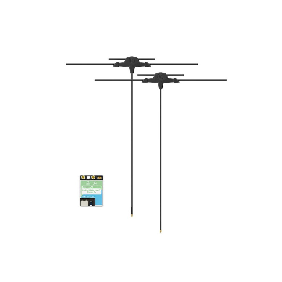 Elrs Receiver Dualband 2.4G/900M 100Mw Diversity Rx Dual 220Mm Antenna Receiver For Fpv Long Range Freestyle Drone Parts 6033209374102