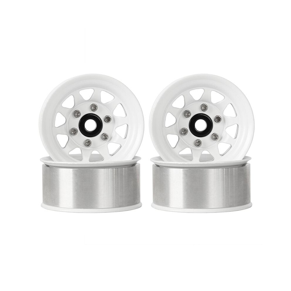 4Pcs 1.55" Metal Beadlock Wheel 10-Spoke Wheel Rim For Rc 1/10 D90 Tf2 Cc01 Lc70 Mst White 6032065395726