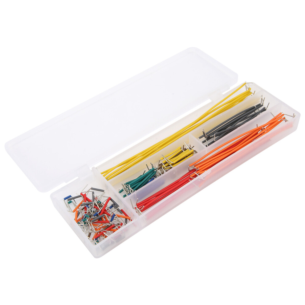 140Pcs Assorted Breadboard Jumper Wires Kit With Plastic Storage Box 7891377555636