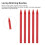 5Pcs Stainless Steel Lacing Stitching Needles for DIY Bracelets, Red 8