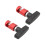 2pcs Car Hood Lift Support Clamp Retainer Kit Aluminum Plastic Red 6