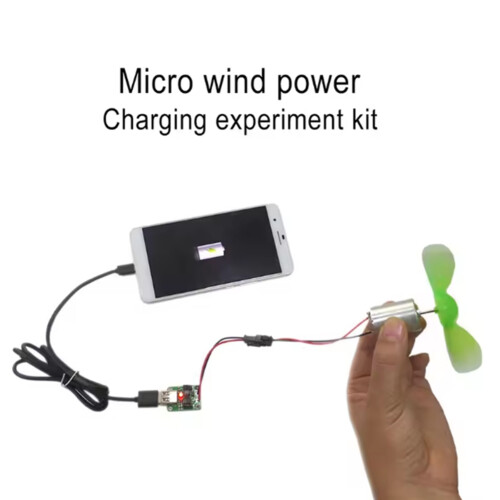 Portable Wind Power Generator Set Turbine Motor Alternator Self-Generation Emergency Phone Charger Physics Experiment 1