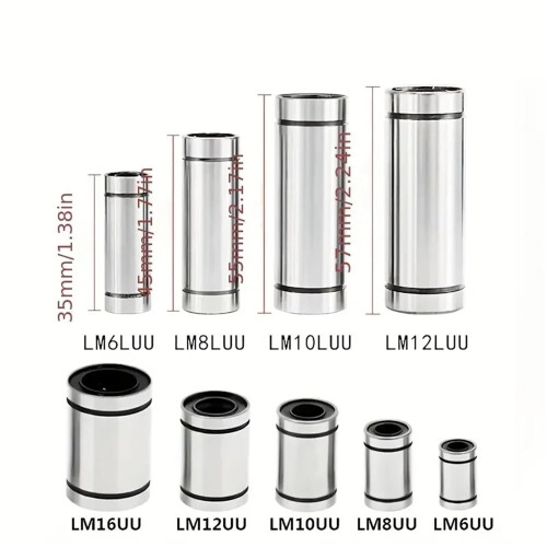 8mm Linear Bearings LM8LUU CNC Linear Bushing for 8mm Shafts, Smooth LowFriction, 10 Pack 2
