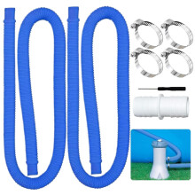 Pool Pump Hose 39 Inch Flexible Above Ground Replacement Kit with 4 Clamps for Pump and Filter