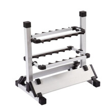 Porte-Canne à PêChe en Aluminium Support de Rangement pour Canne à PêChe Capacité 12 PièCes Outils pour Canne à PêChe