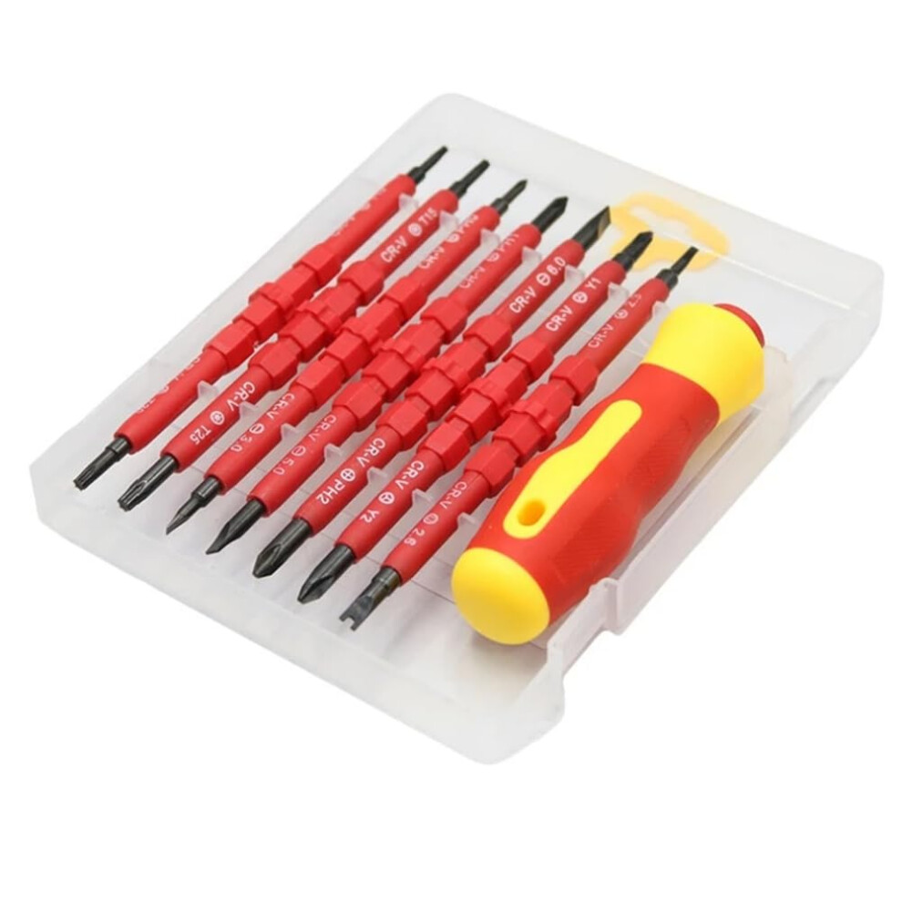 Professional Magnetic Slotted Bits 1000V Vde Insulated Screwdriver Set 8Pcs For Electrical Repairs And Maintenance 9187378610411