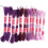 12Pcs Bright Gradient Embroidery Thread Polyester for Handicrafts Purple Series 3