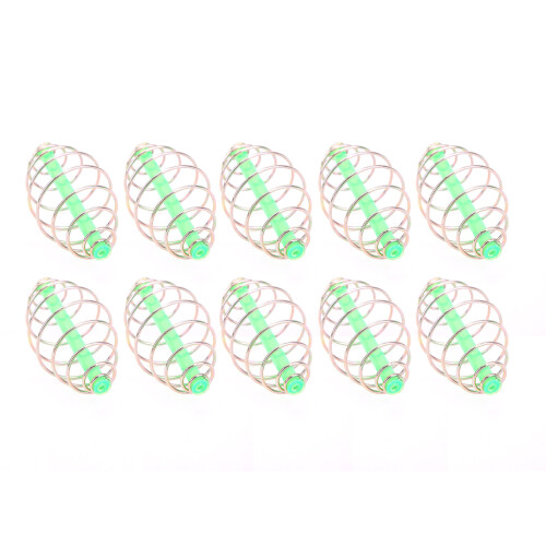 Durable Metal Bait Thrower with Spring Coil Inline Design 10PC Set