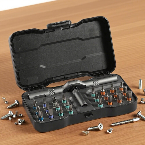 Ratchet Screwdriver Set, THandle Compact  Kit With Bits, For Electronics, Computers, Laptops, Mobile Phones 1