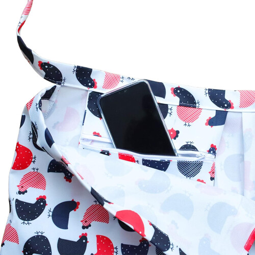 Garden Harvest Apron with Adjustable Drawstring Pouches and Zipper Pocket for Vegetable Picking 2